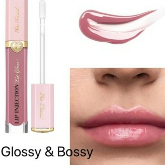 Too Faced Makeup Glossy Bossy Too Faced Lip Injection Power